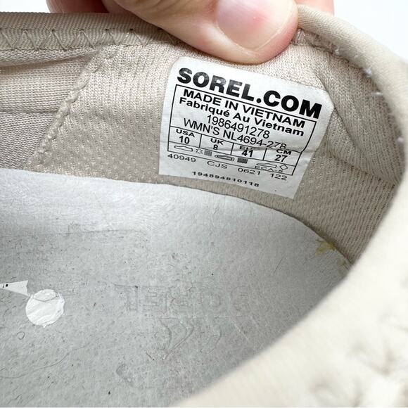 Sorel Kinetic Impact Lace Up Athletic Sneakers in Dark Stone/Moon Stone Beige 10 - Picture 12 of 12